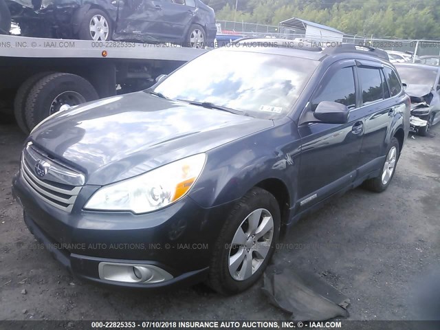 4S4BRBEC5A3349437 - 2010 SUBARU OUTBACK 2.5I PREMIUM GRAY photo 2