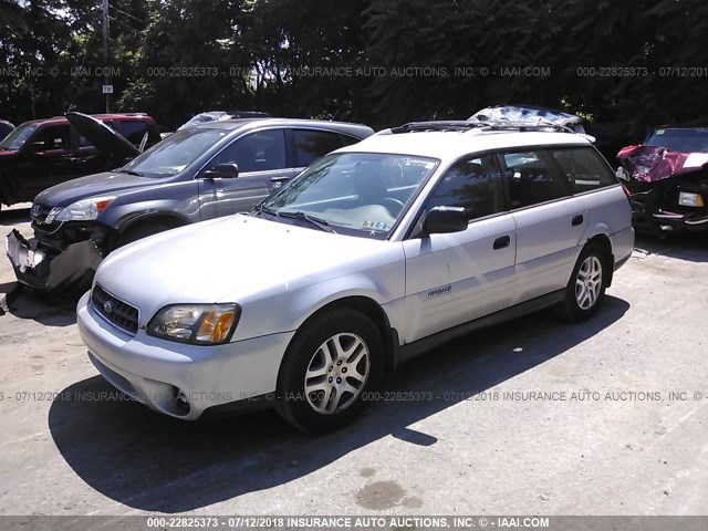 4S3BH675X47626383 - 2004 SUBARU LEGACY OUTBACK AWP SILVER photo 2