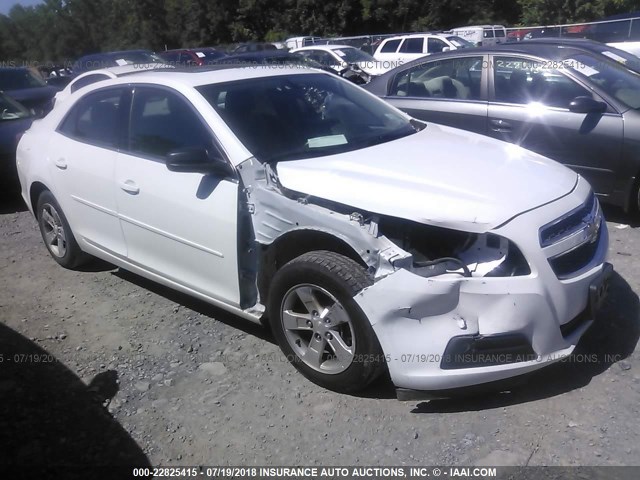 1G11B5SAXDF125164 - 2013 CHEVROLET MALIBU LS WHITE photo 1