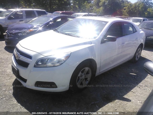 1G11B5SAXDF125164 - 2013 CHEVROLET MALIBU LS WHITE photo 2