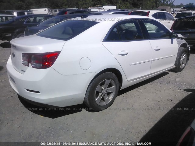 1G11B5SAXDF125164 - 2013 CHEVROLET MALIBU LS WHITE photo 4