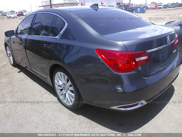 JH4KC1F94EC002799 - 2014 ACURA RLX ADVANCE GRAY photo 3