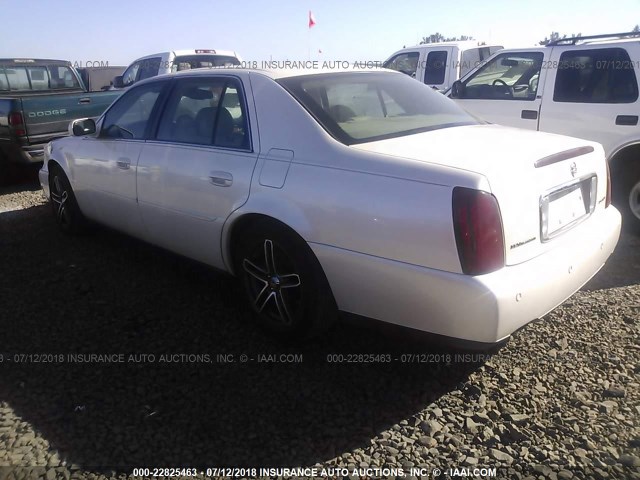 1G6KD54YX2U302565 - 2002 CADILLAC DEVILLE CREAM photo 3