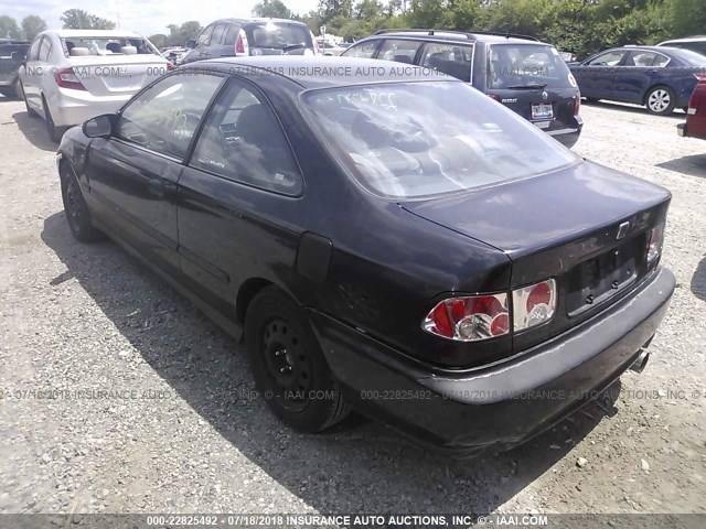 1HGEJ6224YL058077 - 2000 HONDA CIVIC DX BLACK photo 3