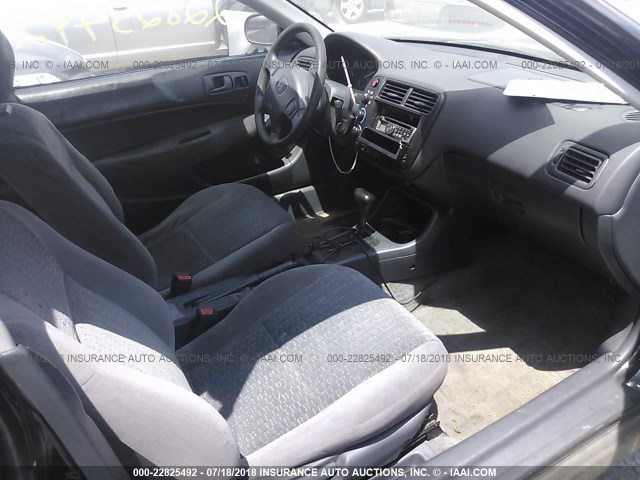 1HGEJ6224YL058077 - 2000 HONDA CIVIC DX BLACK photo 5