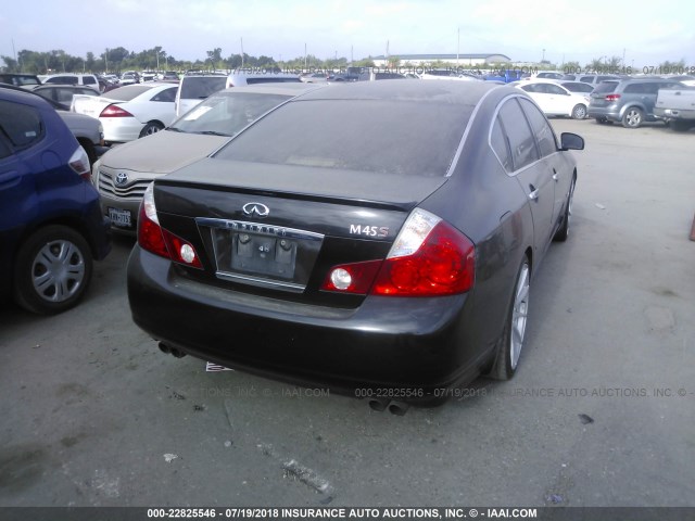 JNKBY01E97M403360 - 2007 INFINITI M45 SPORT BLACK photo 4