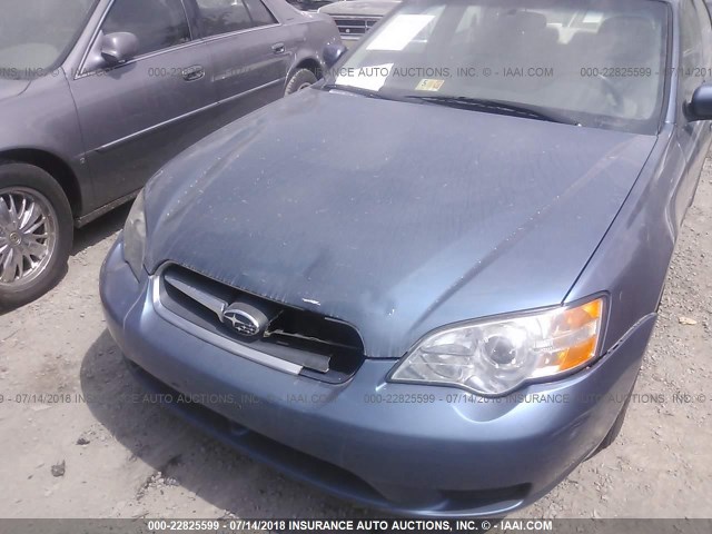 4S3BL626167210112 - 2006 SUBARU LEGACY 2.5I LIMITED BLUE photo 6