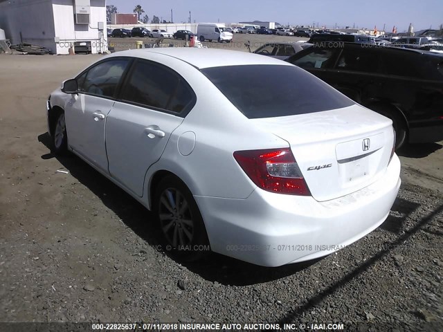 2HGFB2F9XCH307957 - 2012 HONDA CIVIC EXL თეთრი ფოტო 3