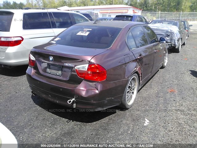 WBAVB17576NK40517 - 2006 BMW 325 I AUTOMATIC MAROON photo 4