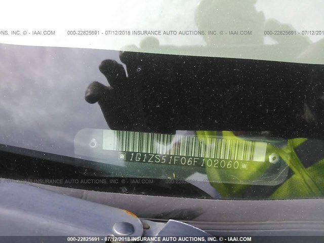 1G1ZS51F06F102060 - 2006 CHEVROLET MALIBU LS GRAY photo 9