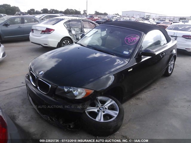 WBAUL73548VJ73878 - 2008 BMW 128 I BLACK photo 2