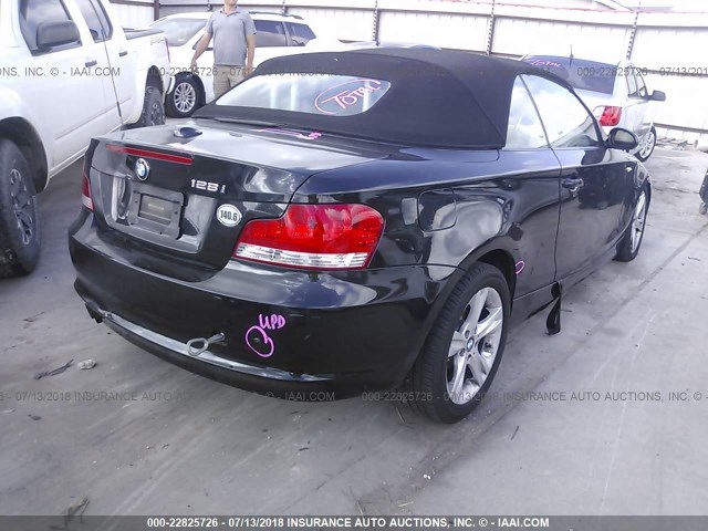 WBAUL73548VJ73878 - 2008 BMW 128 I BLACK photo 4