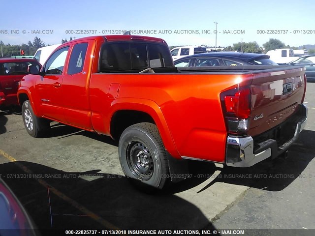 5TFSX5EN4JX058420 - 2018 TOYOTA TACOMA ACCESS CAB/SR/SR5 ORANGE photo 3