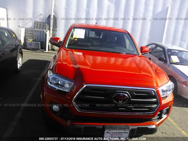 5TFSX5EN4JX058420 - 2018 TOYOTA TACOMA ACCESS CAB/SR/SR5 ORANGE photo 6