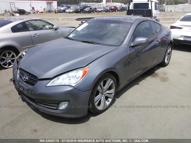 KMHHU6KH7AU038182 - 2010 HYUNDAI GENESIS COUPE 3.8L GRAY photo 2