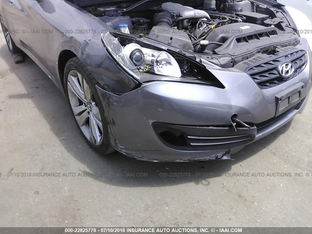 KMHHU6KH7AU038182 - 2010 HYUNDAI GENESIS COUPE 3.8L GRAY photo 6