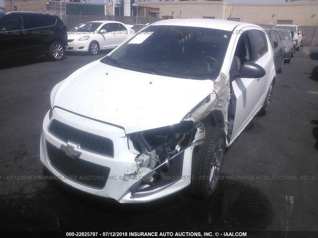 1G1JH6SB7D4158230 - 2013 CHEVROLET SONIC RS WHITE photo 2