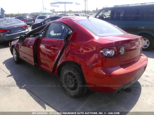 JM1BK12F261517278 - 2006 MAZDA 3 I RED photo 3