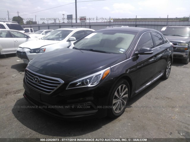 5NPE34AFXGH268168 - 2016 HYUNDAI SONATA SPORT/LIMITED BLACK photo 2