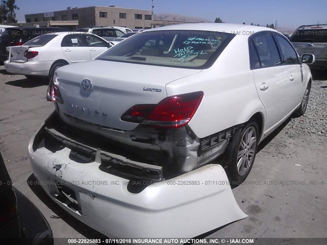 4T1BK36B56U078672 - 2006 TOYOTA AVALON XL/XLS/TOURING/LIMITED WHITE photo 4