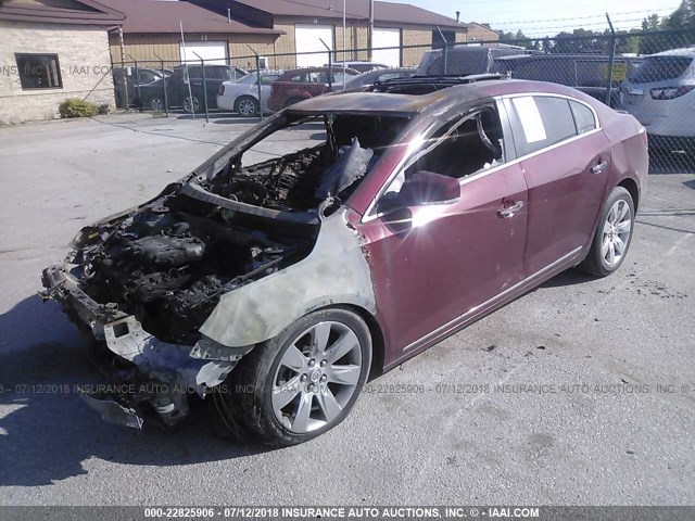 1G4GE5ED2BF189528 - 2011 BUICK LACROSSE CXS RED photo 2