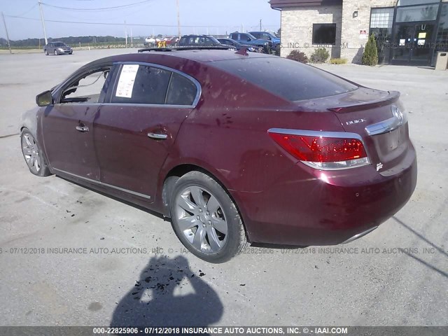 1G4GE5ED2BF189528 - 2011 BUICK LACROSSE CXS RED photo 3