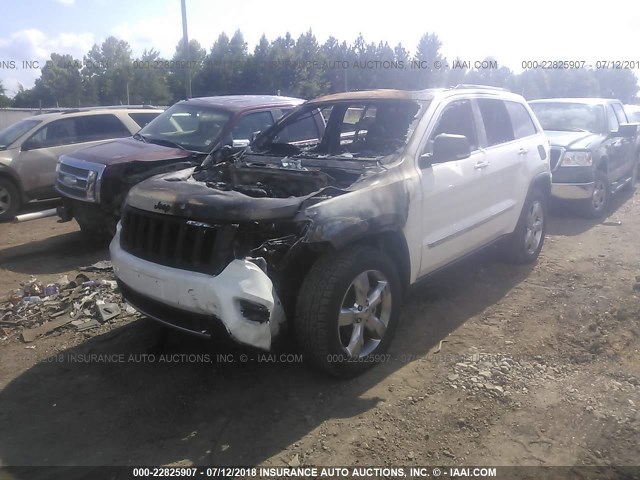 1J4RS6GT4BC557249 - 2011 JEEP GRAND CHEROKEE OVERLAND WHITE photo 2