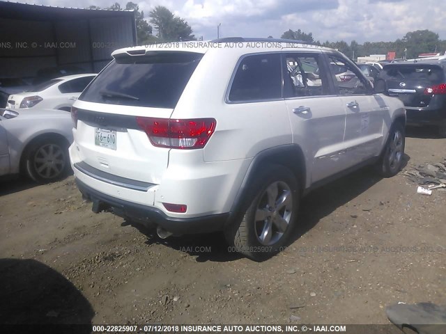 1J4RS6GT4BC557249 - 2011 JEEP GRAND CHEROKEE OVERLAND WHITE photo 4