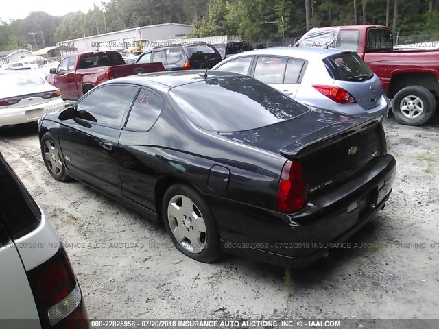 2G1WL16C079325880 - 2007 CHEVROLET MONTE CARLO SS 黑色 照片 3