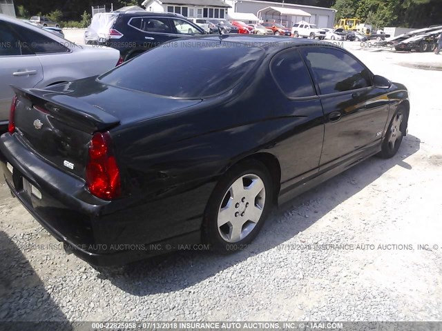 2G1WL16C079325880 - 2007 CHEVROLET MONTE CARLO SS BLACK photo 4