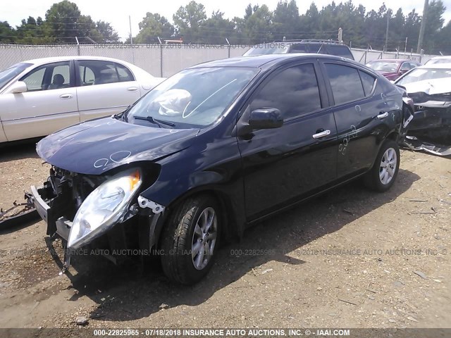 3N1CN7AP4CL858424 - 2012 NISSAN VERSA S/SV/SL BLACK photo 2