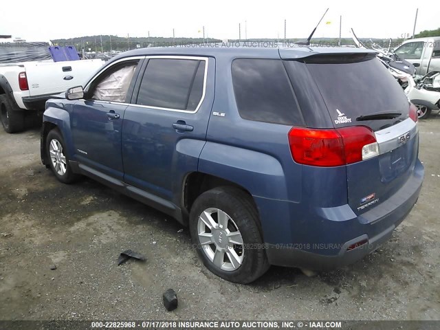 2GKALMEK0C6124881 - 2012 GMC TERRAIN SLE BLUE photo 3