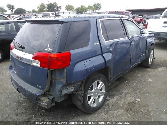 2GKALMEK0C6124881 - 2012 GMC TERRAIN SLE BLUE photo 4