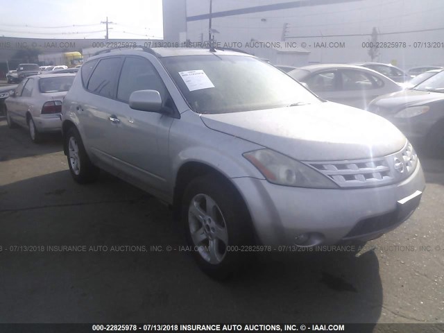 JN8AZ08W14W314900 - 2004 NISSAN MURANO SL/SE SILVER photo 1