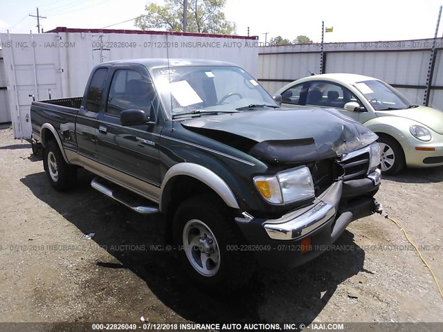 4TASM92N2XZ412545 - 1999 TOYOTA TACOMA XTRACAB PRERUNNER GREEN photo 1