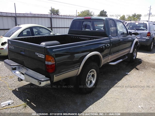 4TASM92N2XZ412545 - 1999 TOYOTA TACOMA XTRACAB PRERUNNER GREEN photo 4