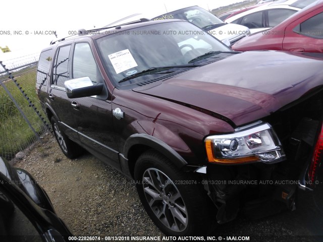 1FMJU1HT9HEA77859 - 2017 FORD EXPEDITION XLT/KING RANCH Champagne photo 1