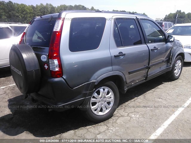 JHLRD68806C022227 - 2006 HONDA CR-V EX GRAY photo 4