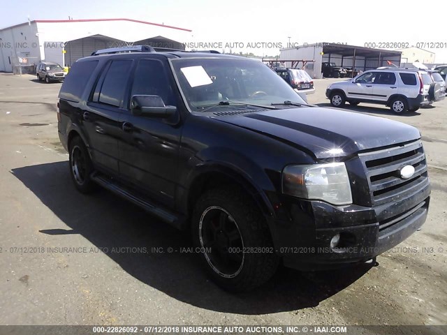 1FMFU20587LA50512 - 2007 FORD EXPEDITION LIMITED BLACK photo 1