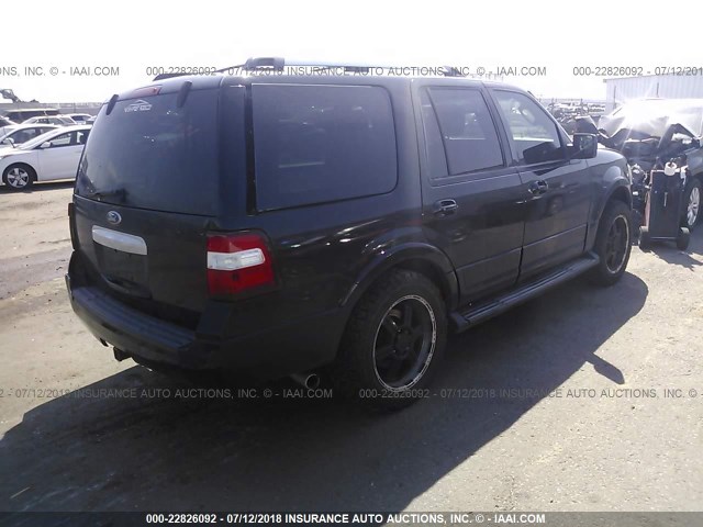 1FMFU20587LA50512 - 2007 FORD EXPEDITION LIMITED BLACK photo 4