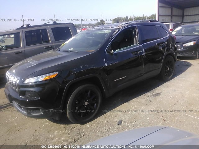 1C4PJMDB2GW263225 - 2016 JEEP CHEROKEE LIMITED BLACK photo 2