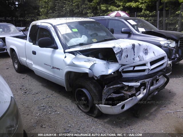 1B7GL23X3VS175588 - 1997 DODGE DAKOTA WHITE photo 1