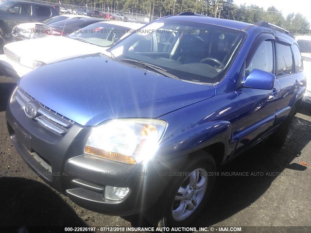 KNDJE723567262540 - 2006 KIA NEW SPORTAGE  BLUE photo 2