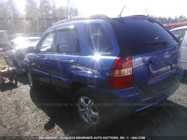 KNDJE723567262540 - 2006 KIA NEW SPORTAGE  BLUE photo 3