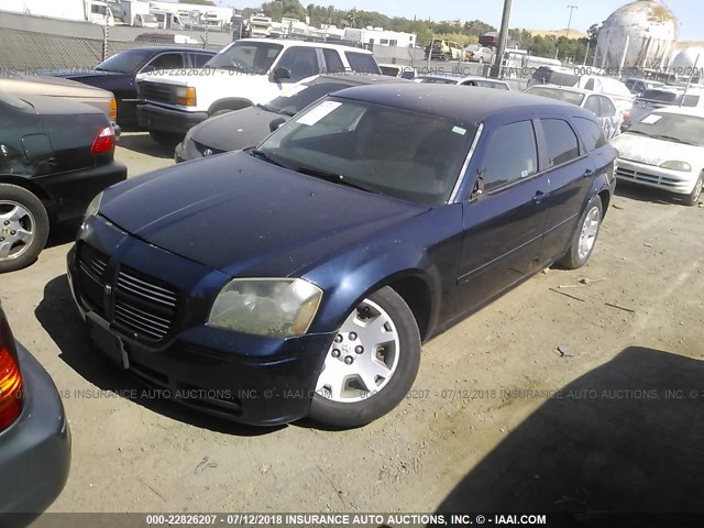 2D4FV48T15H512907 - 2005 DODGE MAGNUM SE Dark Blue photo 2