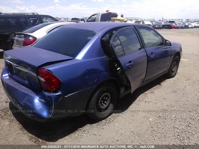 1G1ZS58F27F174160 - 2007 CHEVROLET MALIBU LS BLUE photo 4