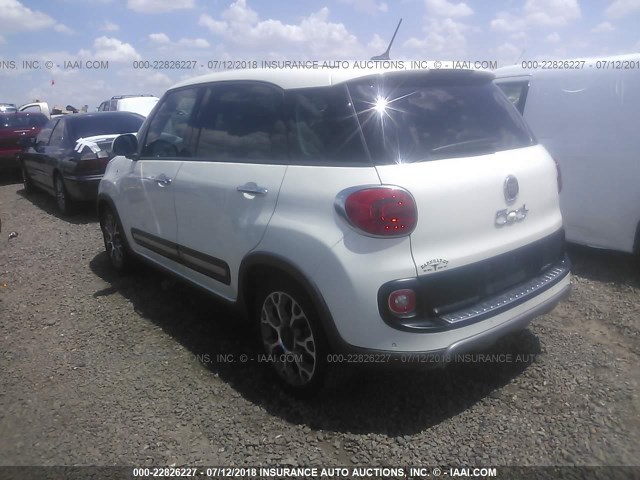 ZFBCFADH0EZ012866 - 2014 FIAT 500L TREKKING WHITE photo 3