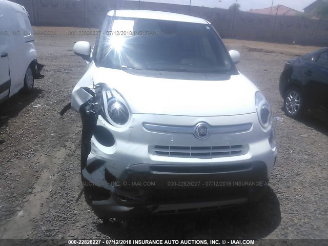 ZFBCFADH0EZ012866 - 2014 FIAT 500L TREKKING WHITE photo 6