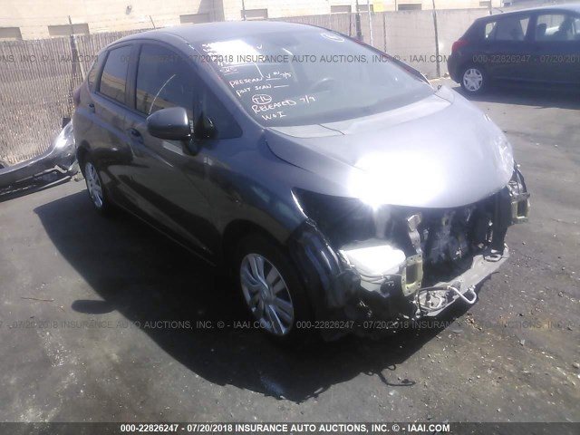 3HGGK5H56FM763766 - 2015 HONDA FIT LX GRAY photo 1