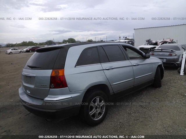 2C8GF68434R580295 - 2004 CHRYSLER PACIFICA BLUE photo 4